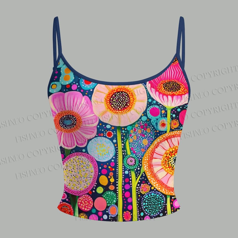 Yayoi Kusama Flower Printed Top & Elasticated Trousers Two-Piece Set
