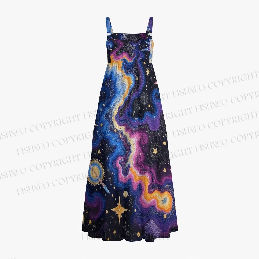 Vintage Star Map Galaxy Maxi Dresses