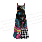 Psychedelic Eye Checkerboard Maxi Dresses