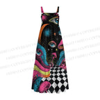 Psychedelic Eye Checkerboard Maxi Dresses