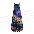 Halloween Jack Skellington Starry Sky Maxi Dresses