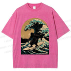 Bigfoot Surfing Washed T-Shirt