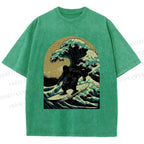 Bigfoot Surfing Washed T-Shirt