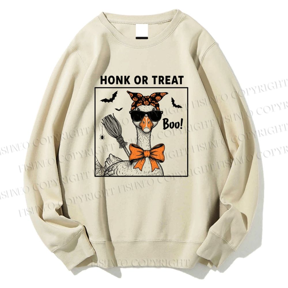 Unisex Halloween Goose Printed Sweatshirt