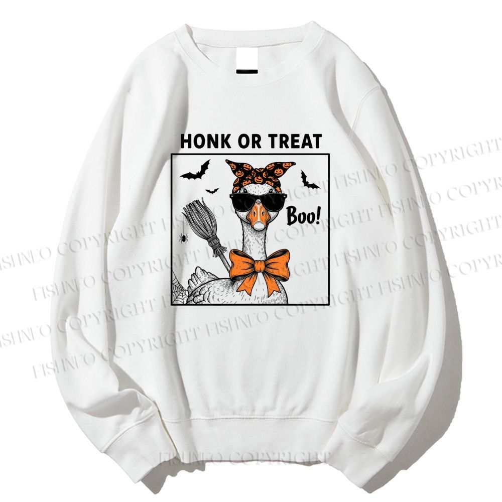 Unisex Halloween Goose Printed Sweatshirt
