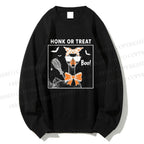 Unisex Halloween Goose Printed Sweatshirt