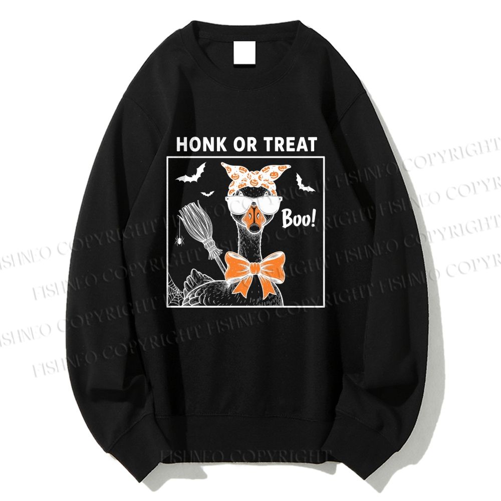 Unisex Halloween Goose Printed Sweatshirt