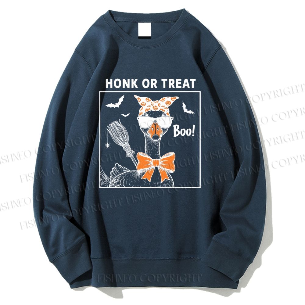 Unisex Halloween Goose Printed Sweatshirt