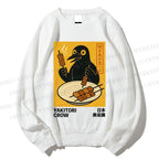Unisex Japanese Grilled Bird Printed Sweatshirt
