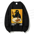 Unisex Japanese Grilled Bird Printed Sweatshirt