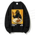 Unisex Japanese Grilled Bird Printed Sweatshirt