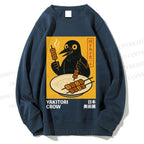 Unisex Japanese Grilled Bird Printed Sweatshirt