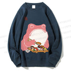 Unisex Sushi Frog Printed Sweatshirt