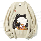 Unisex Sushi Frog Printed Sweatshirt