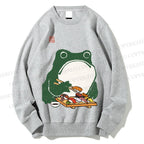 Unisex Sushi Frog Printed Sweatshirt