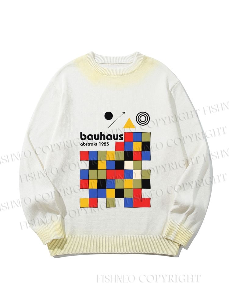 Unisex Bauhaus Colored Squares Gradient Casual sweater