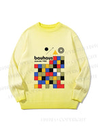 Unisex Bauhaus Colored Squares Gradient Casual sweater