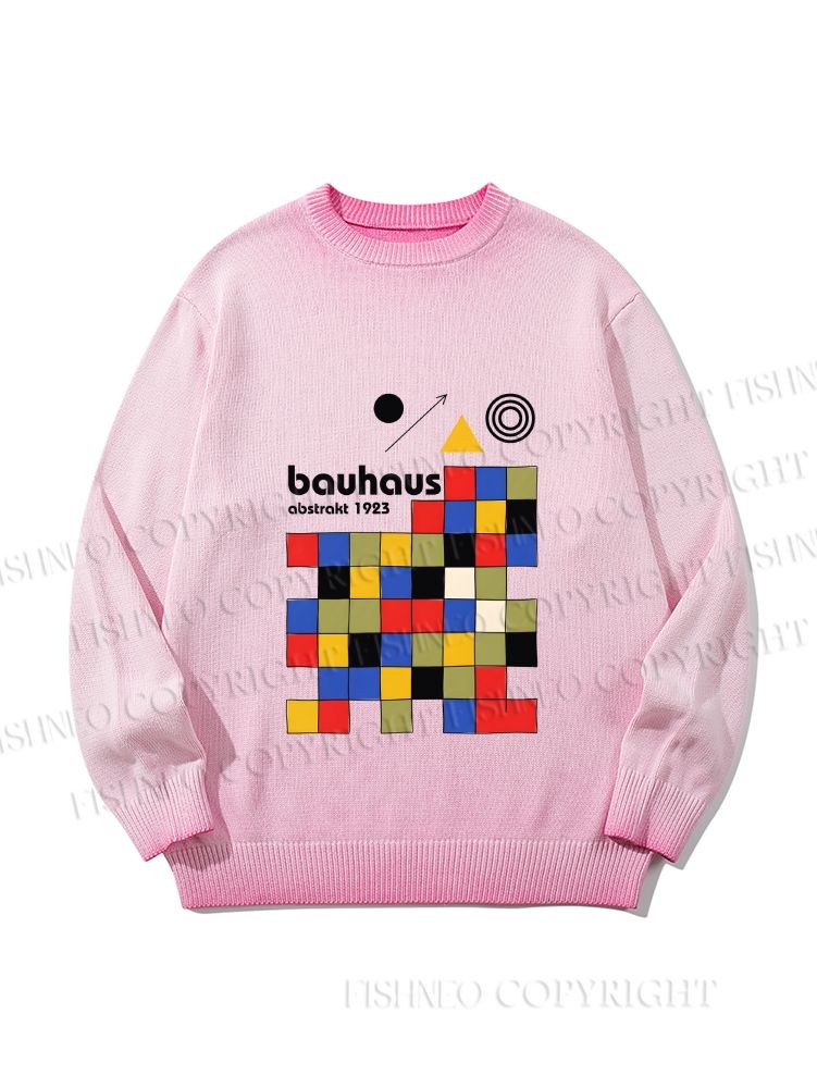 Unisex Bauhaus Colored Squares Gradient Casual sweater
