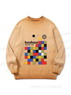 Unisex Bauhaus Colored Squares Gradient Casual sweater