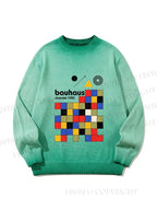 Unisex Bauhaus Colored Squares Gradient Casual sweater
