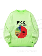 Unisex Proportion Of Main Word Combination Gradient Casual sweater