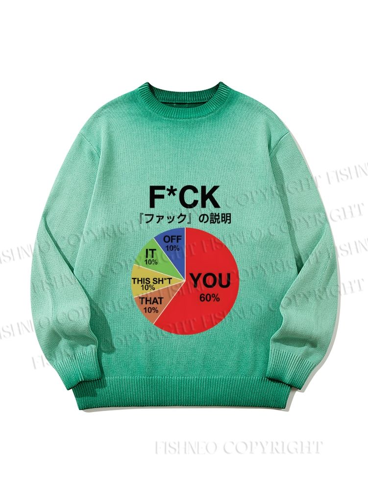 Unisex Proportion Of Main Word Combination Gradient Casual sweater