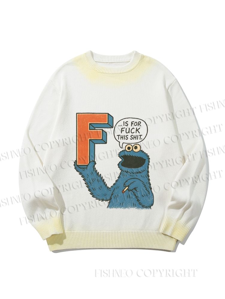Unisex F Is For Fuck Gradient Casual sweater