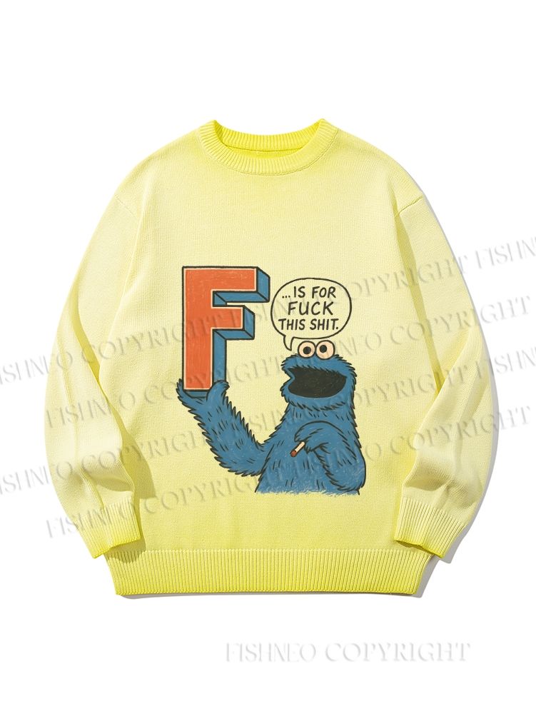 Unisex F Is For Fuck Gradient Casual sweater