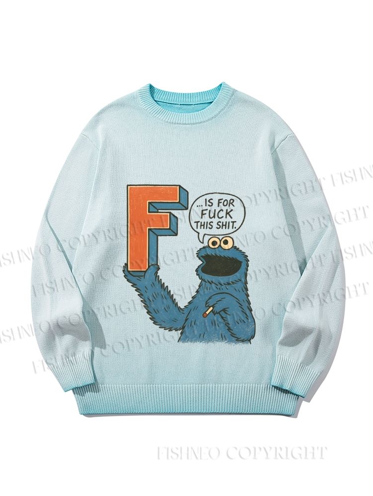 Unisex F Is For Fuck Gradient Casual sweater
