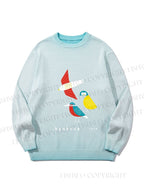 Unisex Bauhaus Bird Gradient Casual sweater