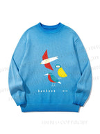 Unisex Bauhaus Bird Gradient Casual sweater