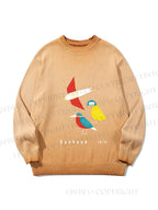 Unisex Bauhaus Bird Gradient Casual sweater