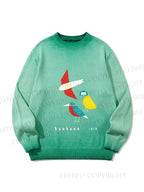 Unisex Bauhaus Bird Gradient Casual sweater