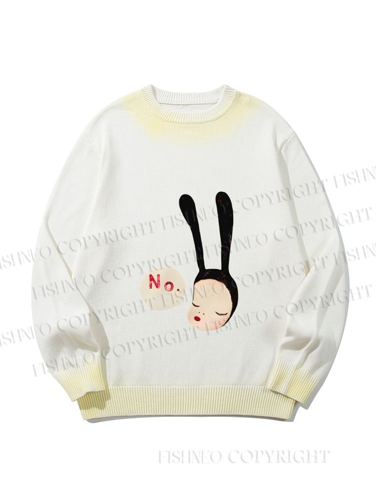 Unisex Yoshitomo Nara Gradient Casual sweater