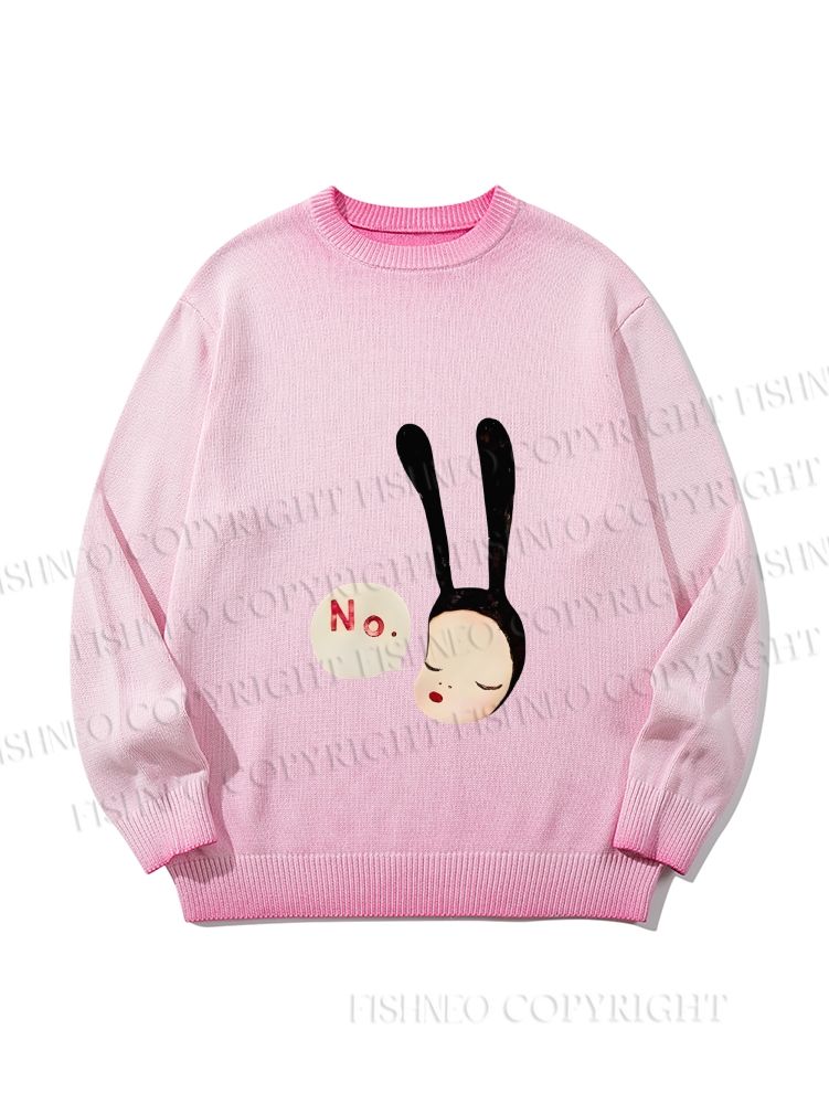 Unisex Yoshitomo Nara Gradient Casual sweater