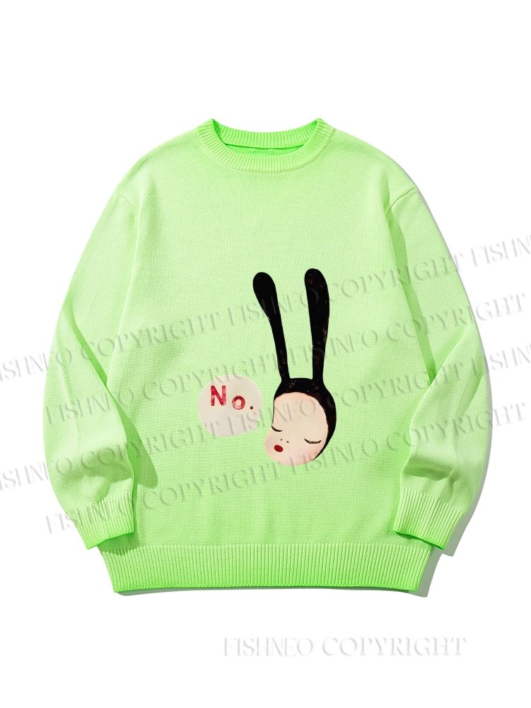 Unisex Yoshitomo Nara Gradient Casual sweater