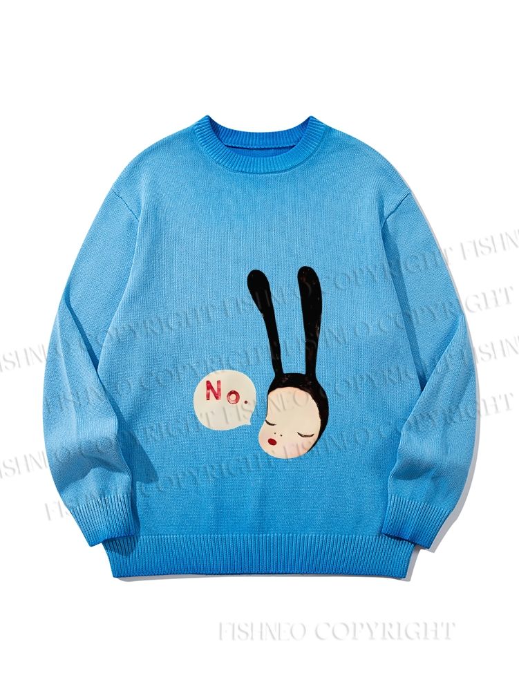 Unisex Yoshitomo Nara Gradient Casual sweater