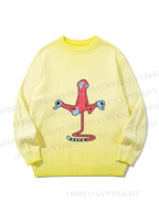 Unisex Red Monkey Tailstand Gradient Casual sweater