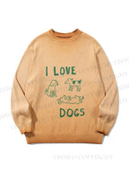Unisex I Love Dogs Gradient Casual sweater