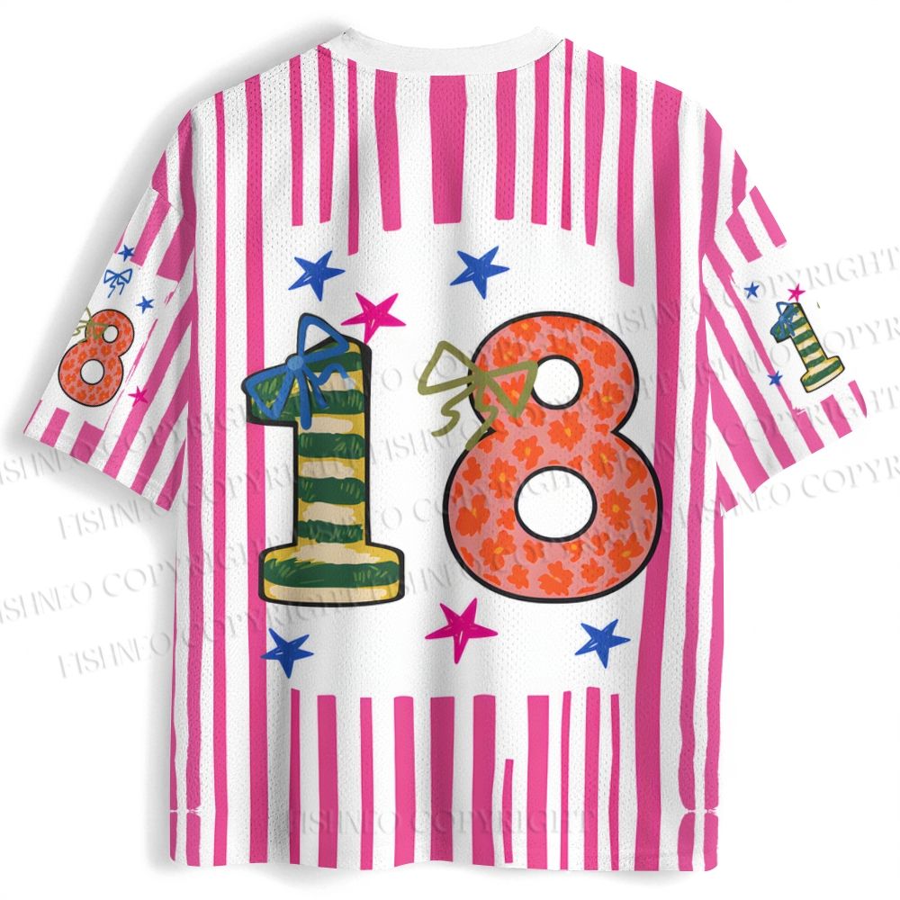 Festive Striped Dachshund Jersey Shirts