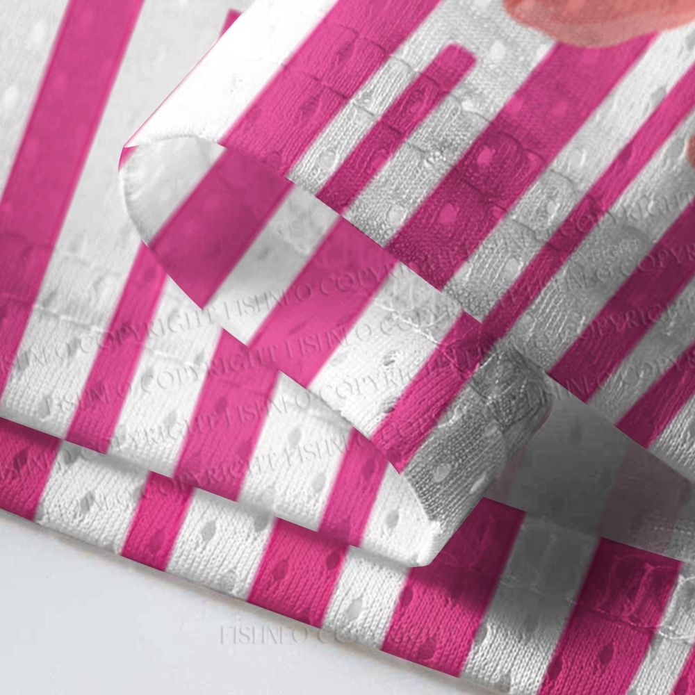 Festive Striped Dachshund Jersey Shirts