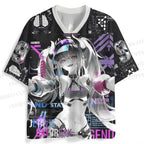 Cyberpunk Girl With Horns Jersey Shirts