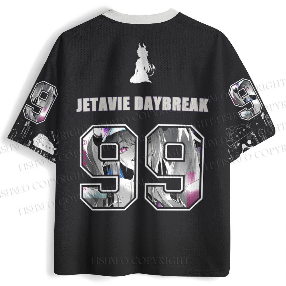 Cyberpunk Girl With Horns Jersey Shirts