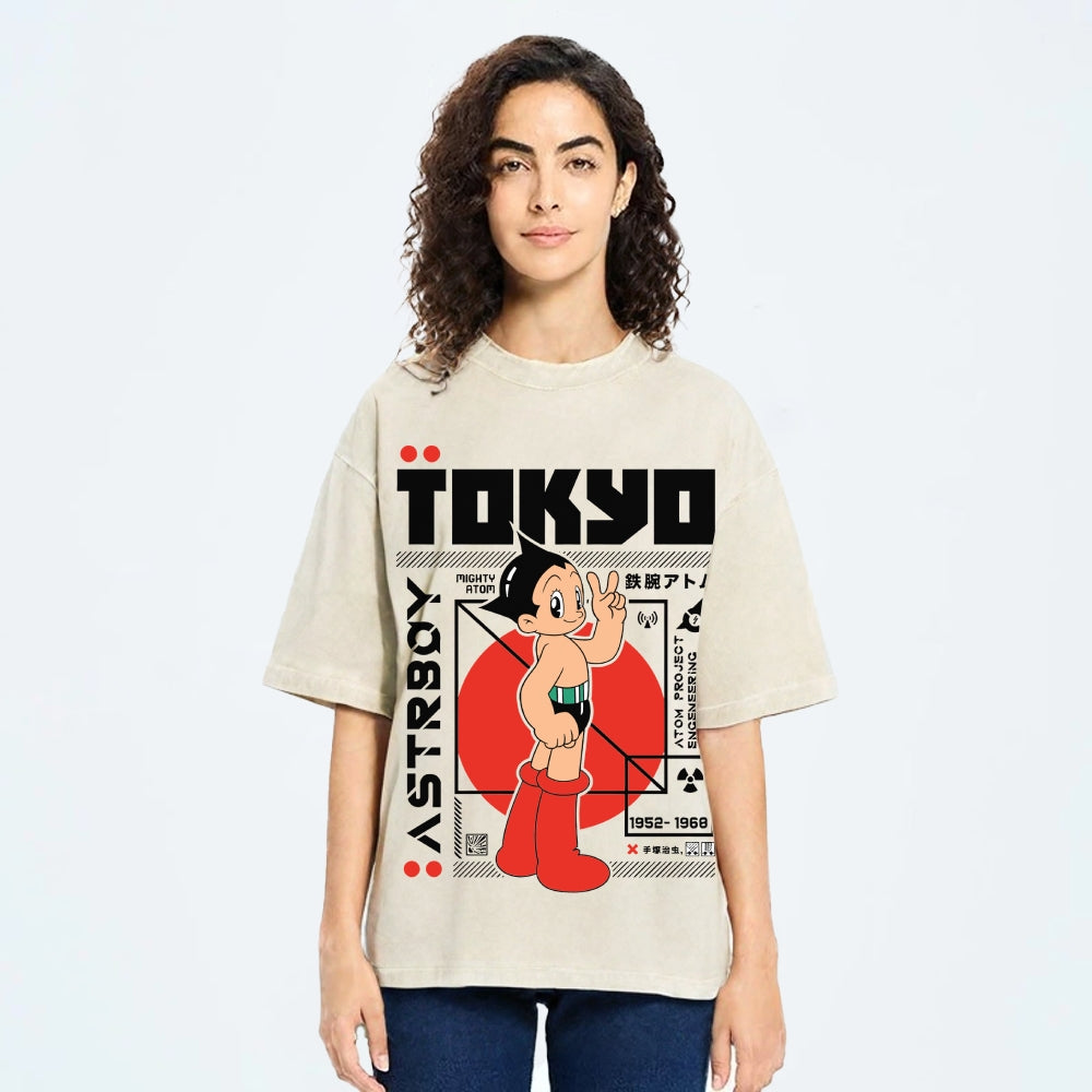 Astro Boy Vintage Wash Japanese Design T-Shirt