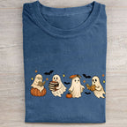 Ghost Reading Book Folded Washed T-shirt