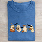 Ghost Reading Book Folded Washed T-shirt