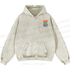 Unisex Casual Japanese Nekomata Printed Double-sided Washed Hoodie