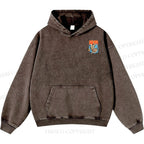 Unisex Casual Japanese Nekomata Printed Double-sided Washed Hoodie