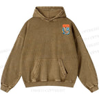 Unisex Casual Japanese Nekomata Printed Double-sided Washed Hoodie