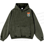 Unisex Casual Japanese Nekomata Printed Double-sided Washed Hoodie
